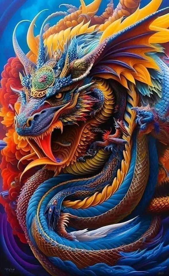 синий дракон - оригинал