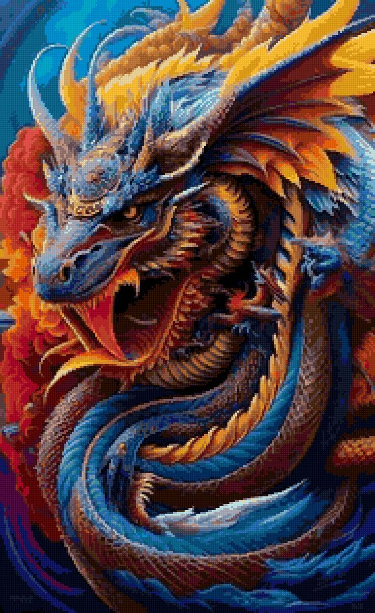 синий дракон - предпросмотр