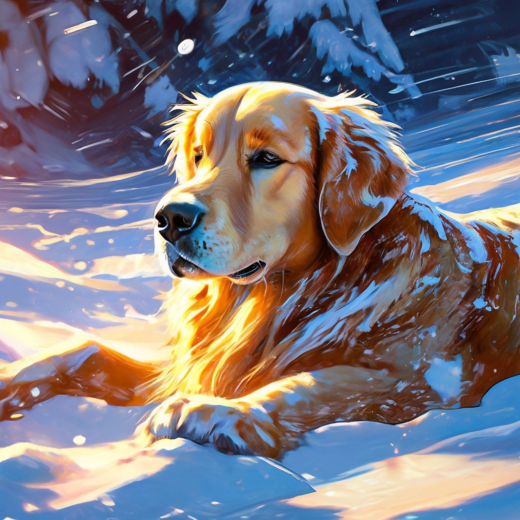 Лабрадор в снегу - собаки, собака, животные - оригинал