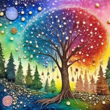 Схема вышивки «Поп-арт пейзаж»