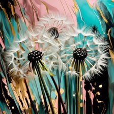 Схема вышивки «Поп-арт одуванчики»