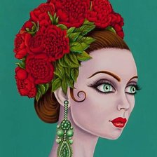 Схема вышивки «Gitana muy colorida.»