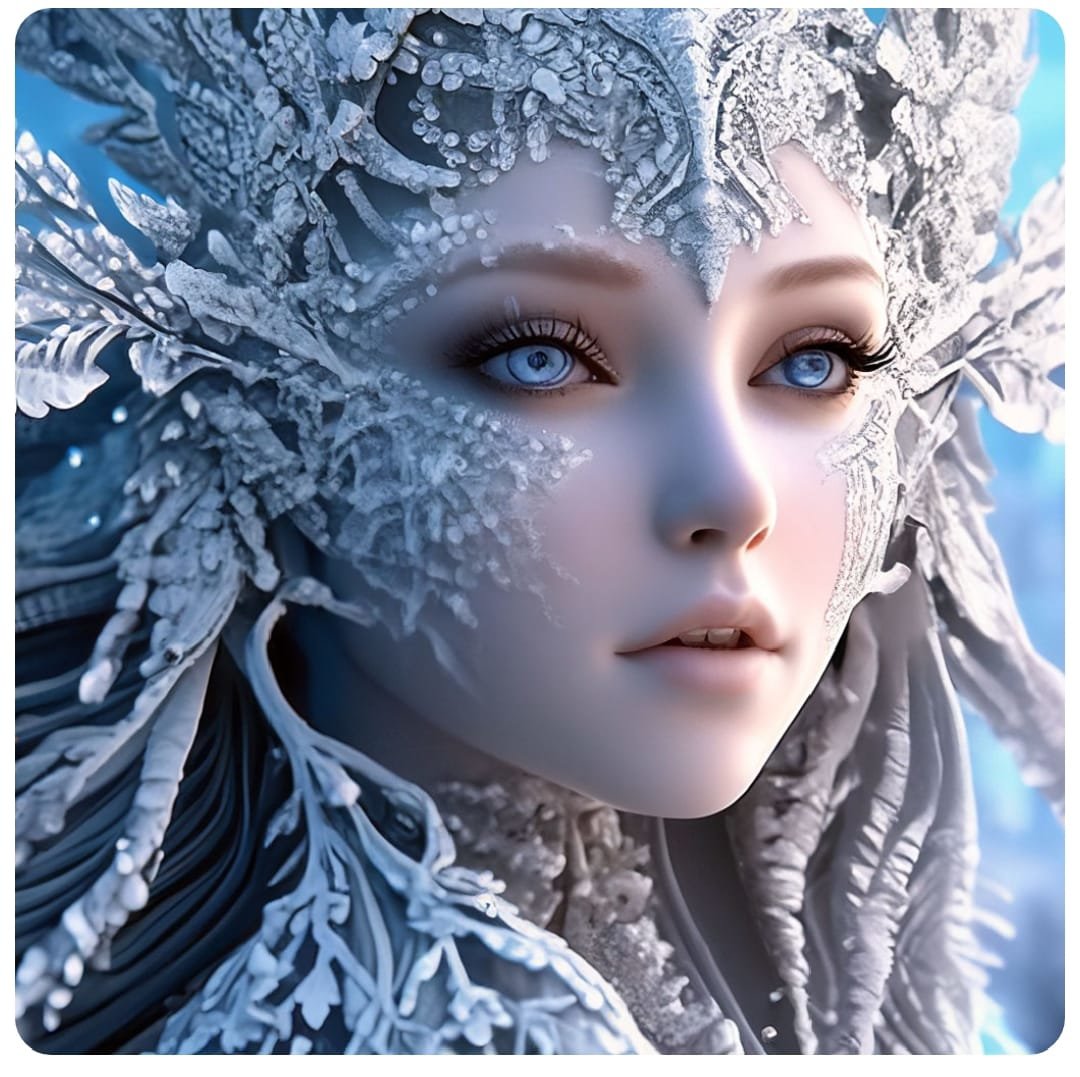Снежная королева - красивая девушка, снежная королева, зима, снег - оригинал
