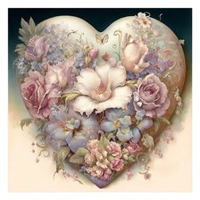 Схема вышивки «Flower Heart»