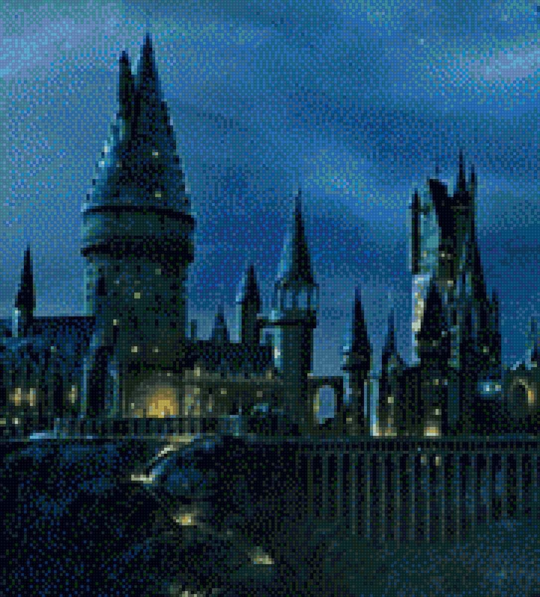 Хогвартс - замок, гарри поттер, ночь, хогвартс - предпросмотр