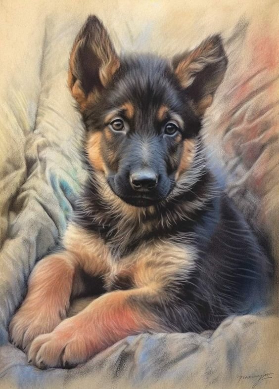 Овчарик - домашние животные, щенок - оригинал