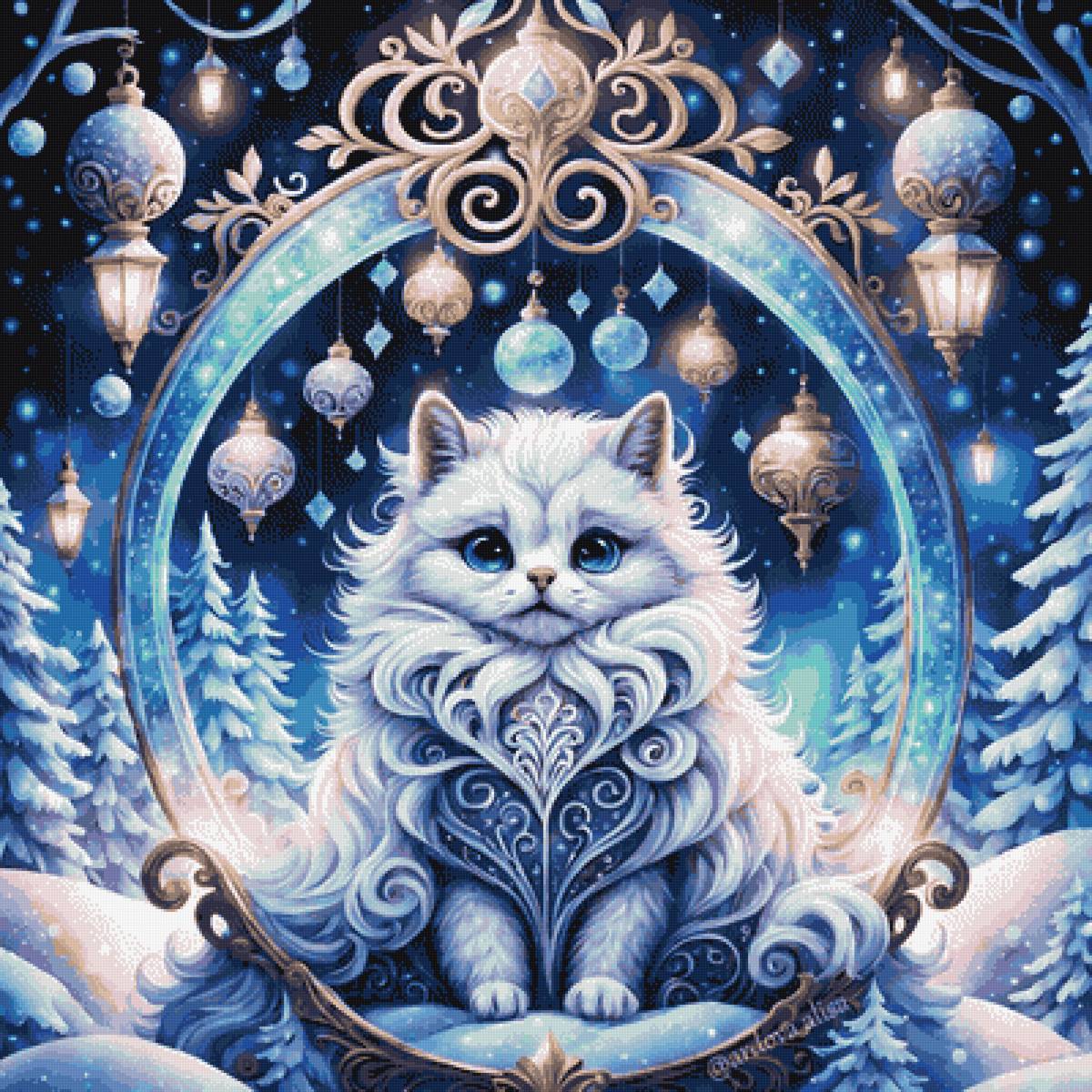 Снежный кот - снег, кот, сказка, зима - предпросмотр