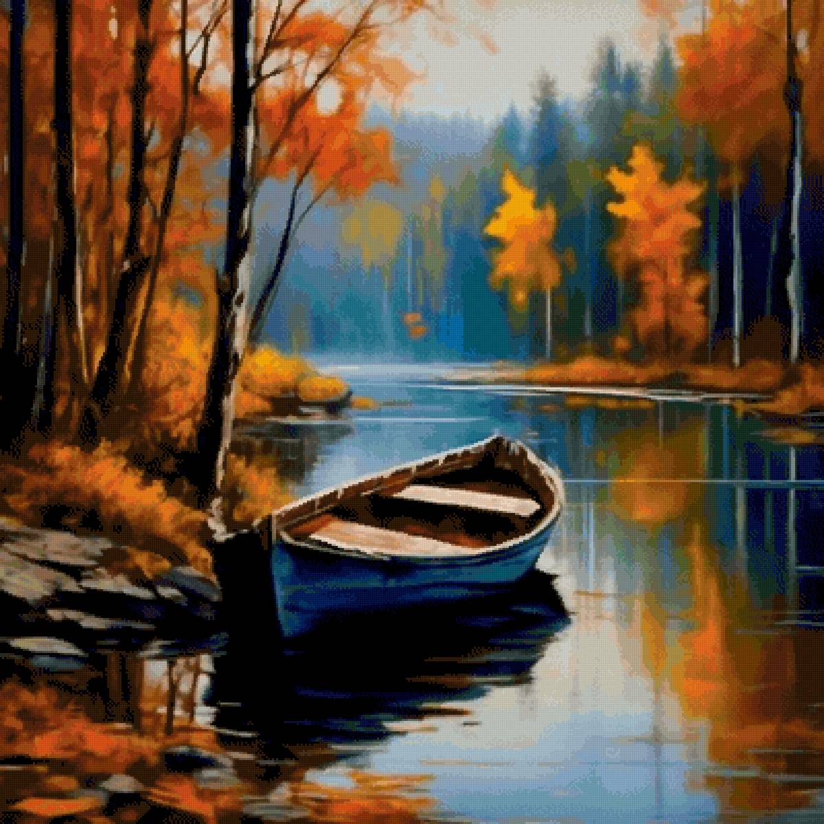 Староая лодка 2 - пейзаж, осень - предпросмотр