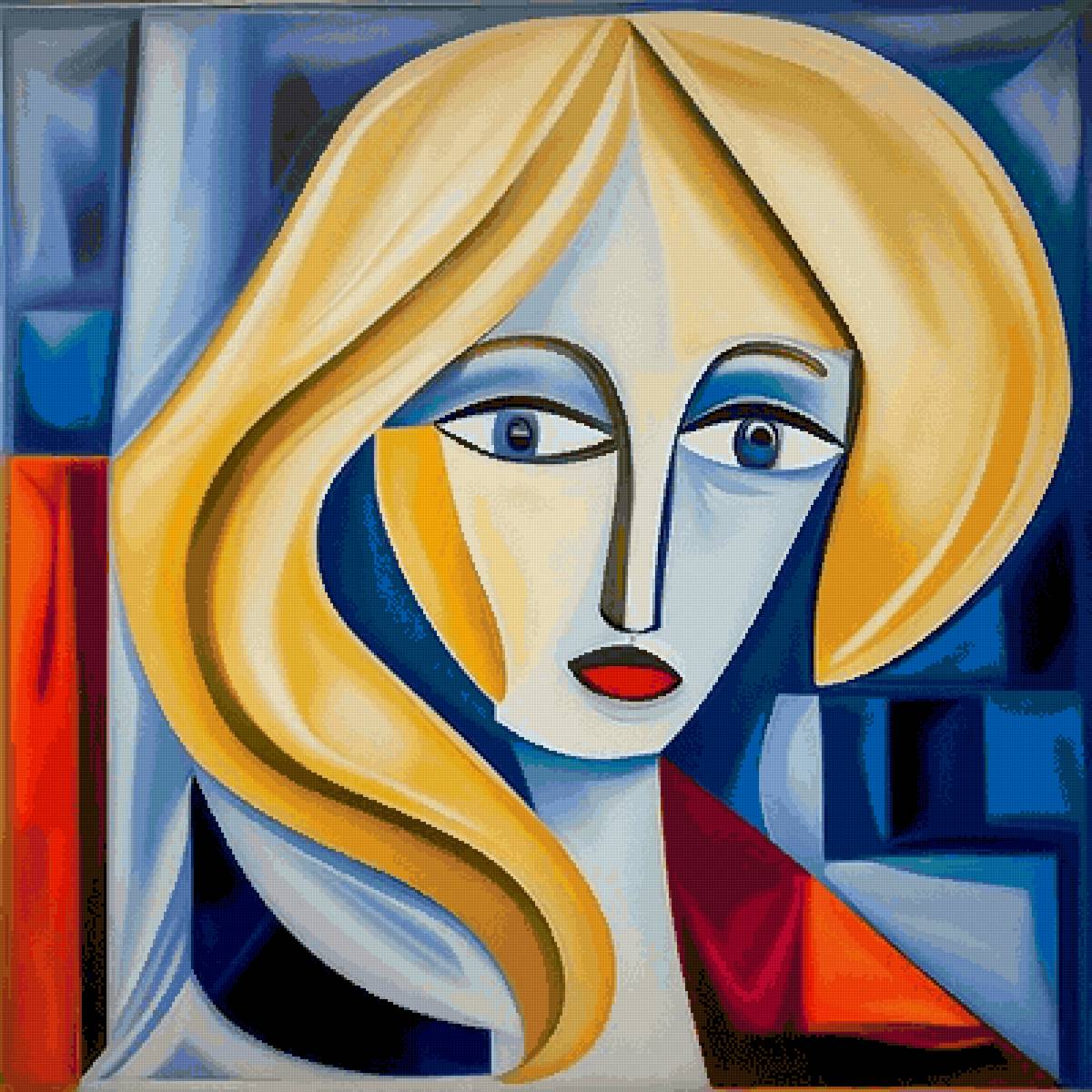 Девушка. В стиле Пикассо - абстракция, девушка, арт, женщина, пикассо - предпросмотр