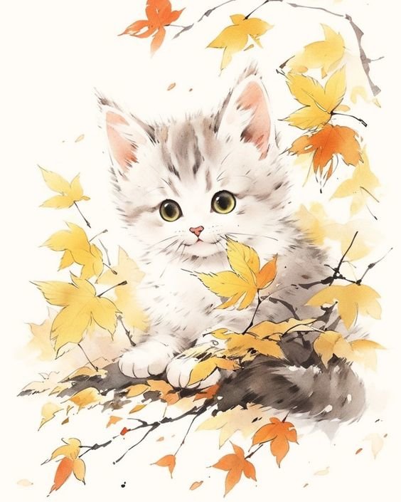 котенок - рисунок - оригинал