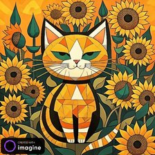 Схема вышивки «кот»