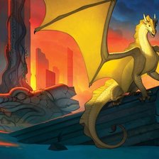 Схема вышивки «Песчаный дракон»