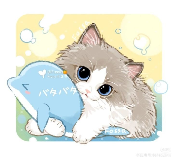 Коиенок и дельфин - дельфин, котенок - оригинал