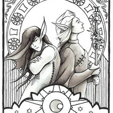 Схема вышивки «Близнецы»