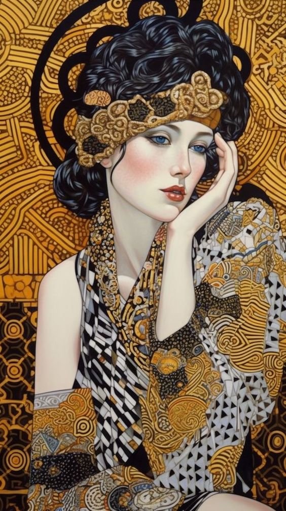 дама - картина - оригинал