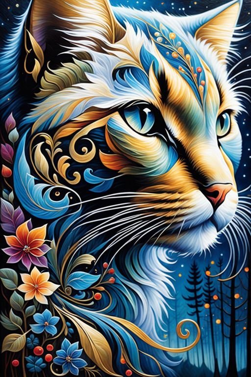 кот - арт - оригинал