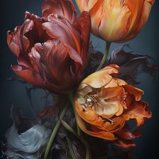 Оригинал схемы вышивки «Цветы,тюльпаны» (№2746625)