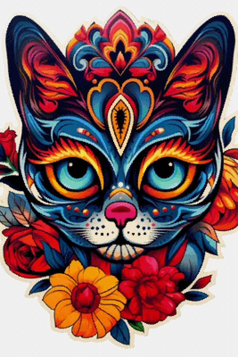 Кошка арт - животные, кот - предпросмотр