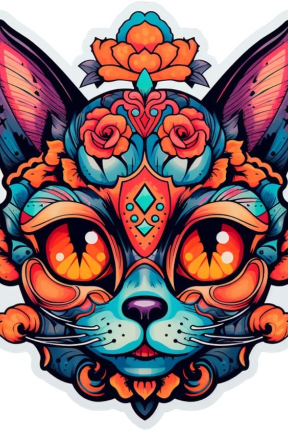 Кошка арт - кот, животные - оригинал