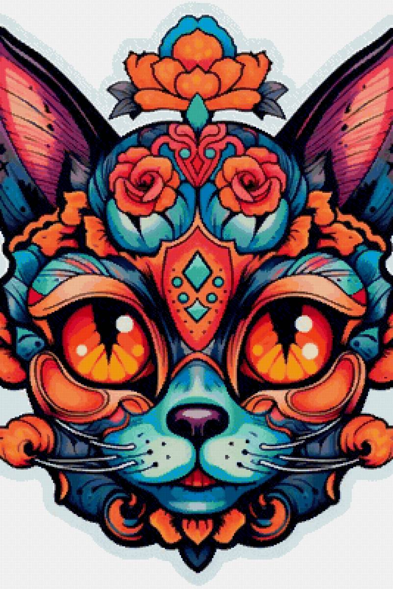 Кошка арт - животные, кот - предпросмотр