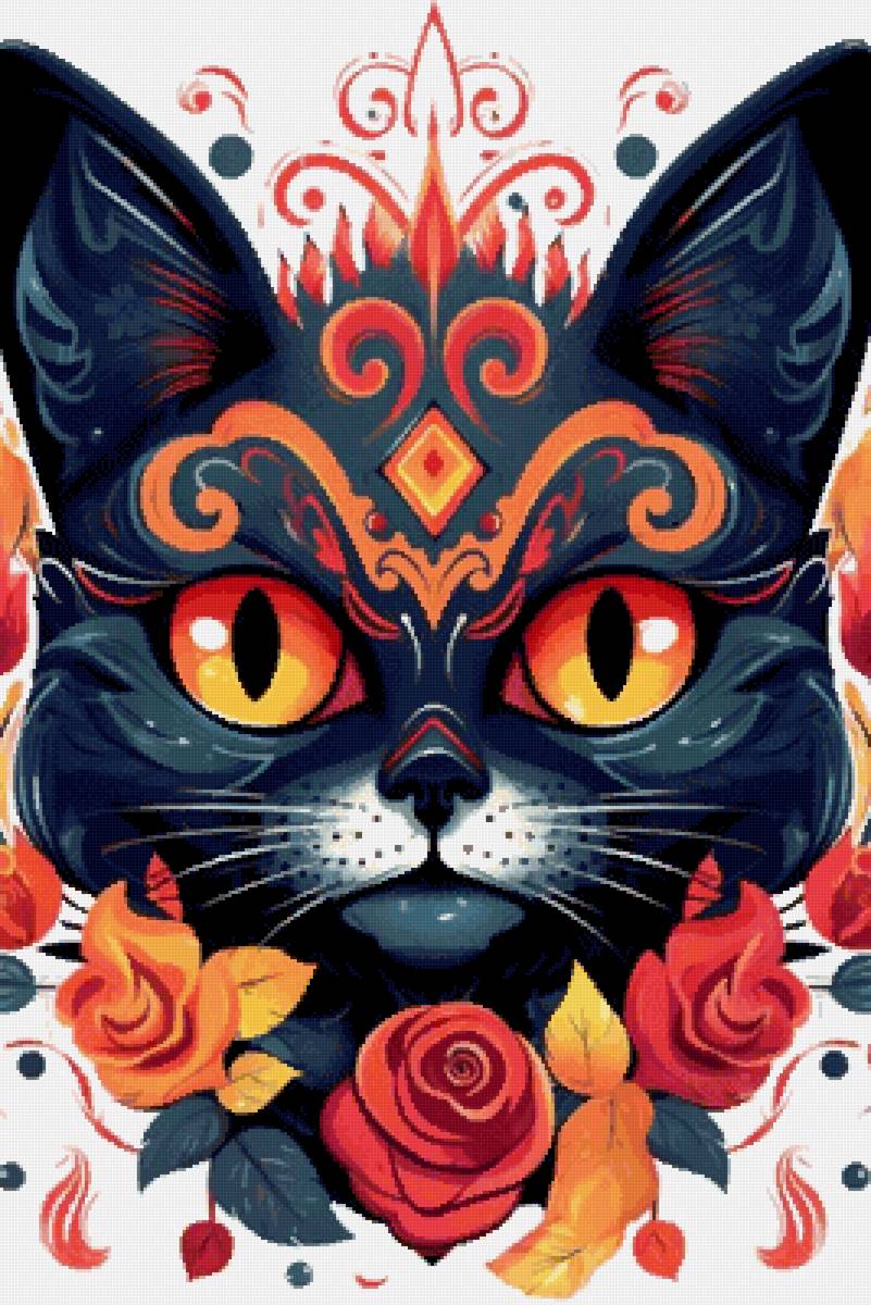 Кошка арт - животные, кот - предпросмотр