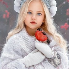 Девочка со снегирем