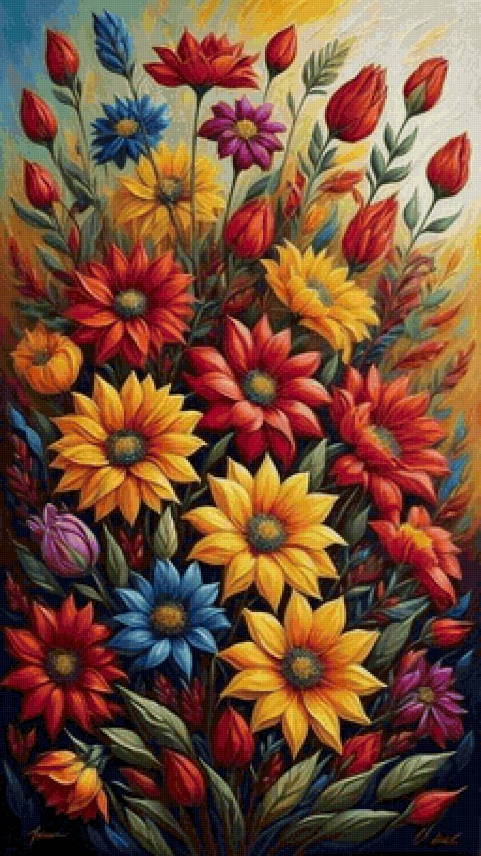 цветы - панно - предпросмотр