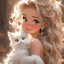 Схема вышивки «Michi y rubia»