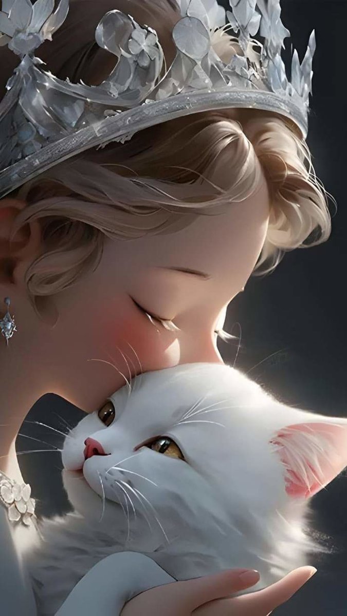 Michi y princesa - gatos - оригинал