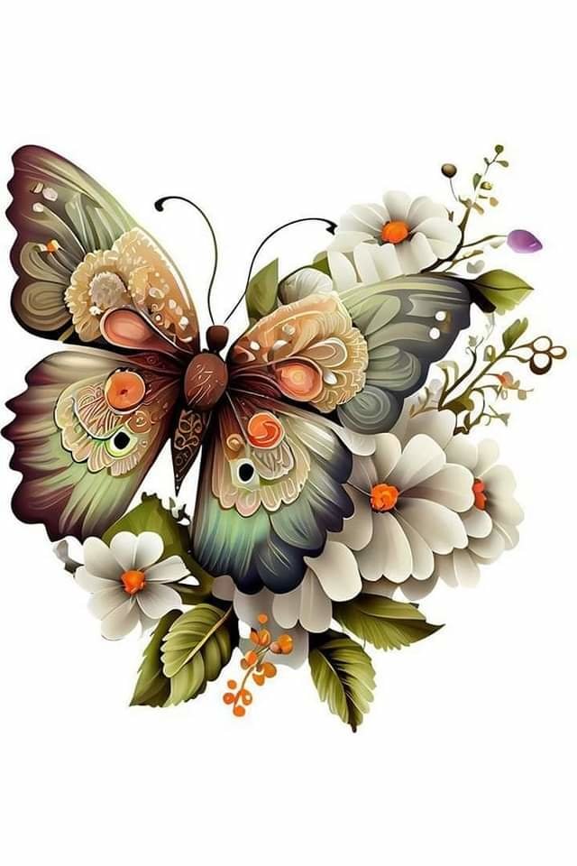 Mariposa florida - mariposas - оригинал