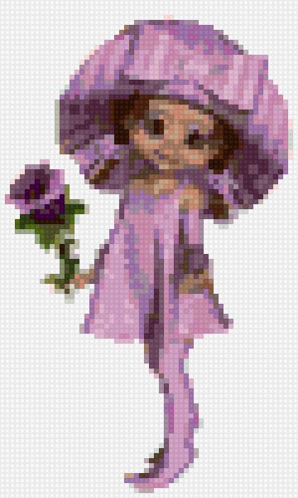 Розовая куколка - шляпка, детская, розовые, розочка, девочка, кукла - предпросмотр