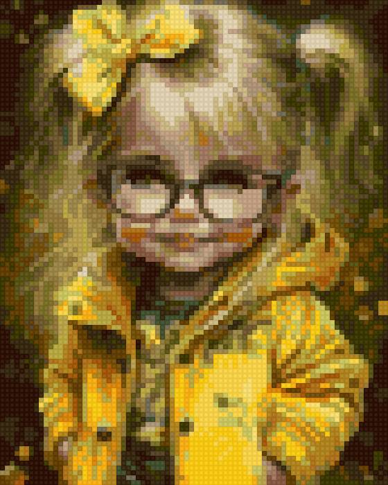 Крошка в желтом - детская, желтые, девочка, бантик, шляпка, кукла - предпросмотр