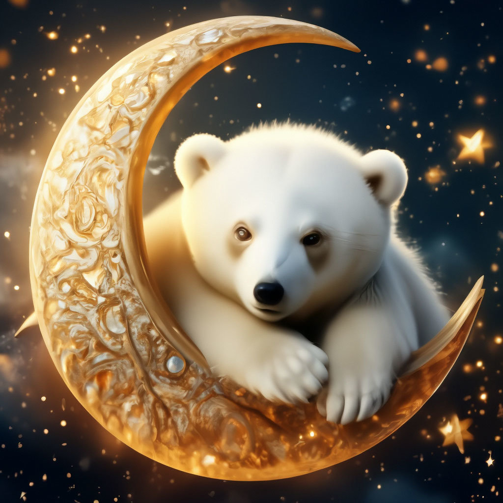 БЕЛЫЙ МЕДВЕЖОНОК - белый медвежонок - оригинал