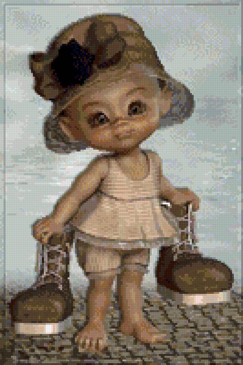 Босая - кукла, дети, девочка, детская - предпросмотр