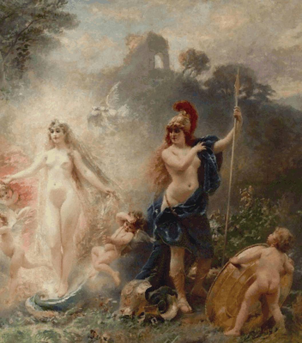 Правая часть картины. Суд Париса. - картина, константин маковский, живопись, ангелы, богини - предпросмотр