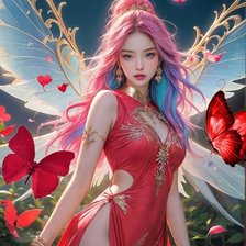 Схема вышивки «Ada de rojo»