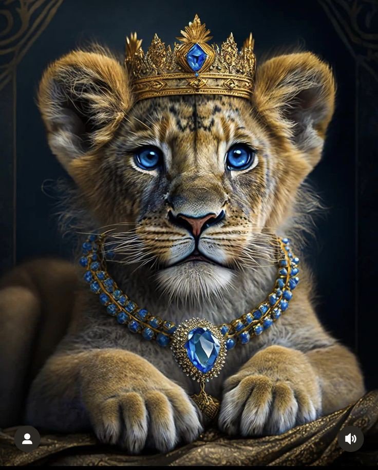 Маленький царь - маленький царь зверей, львенок, корона - оригинал