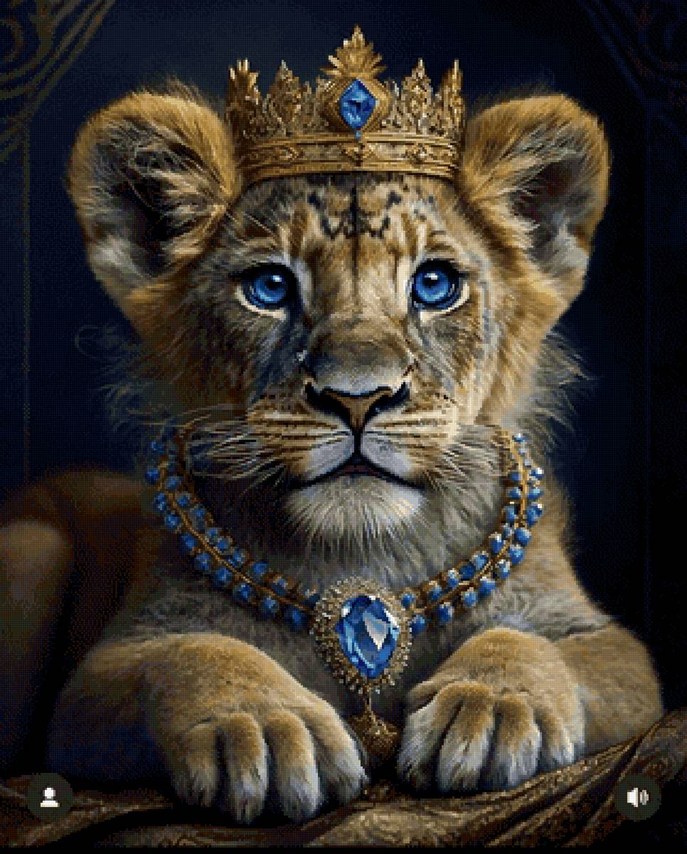 Маленький царь - маленький царь зверей, корона, львенок - предпросмотр