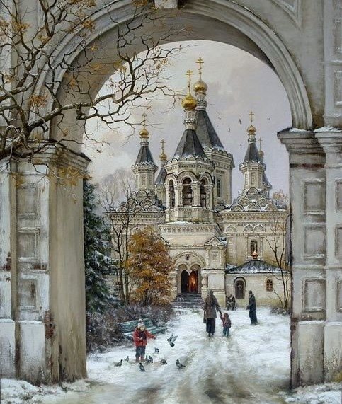 Храм Архангела Михаила - артамонов, валерий артамонов, русский, храм, москва - оригинал