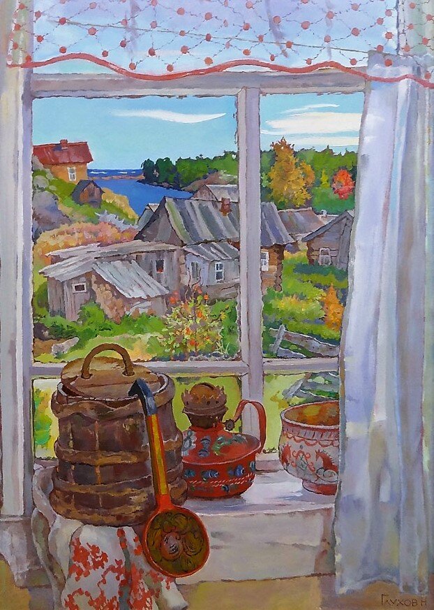 Карельское окно - картина, пейзаж, художник - оригинал