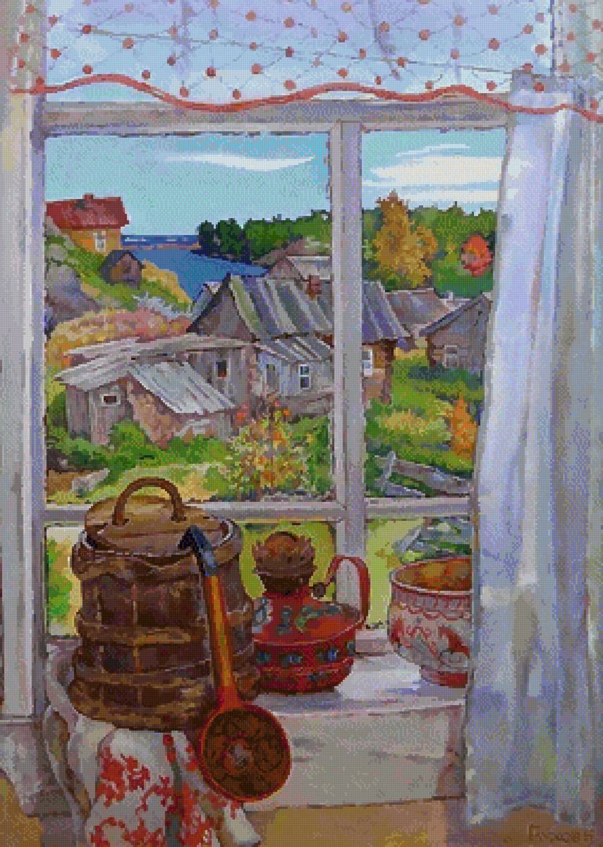 Карельское окно - художник, картина, пейзаж - предпросмотр