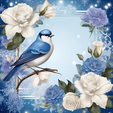 Схема вышивки «птица»