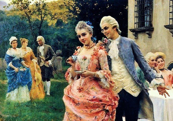 Худ. Федерико Андреотти - картина, федерико андреотти, пара - оригинал