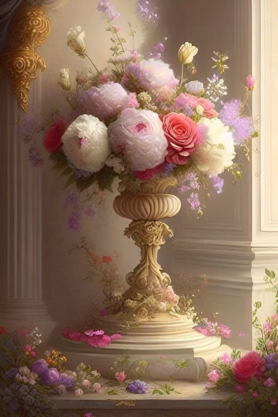 цветы в вазе - ваза цветы - оригинал