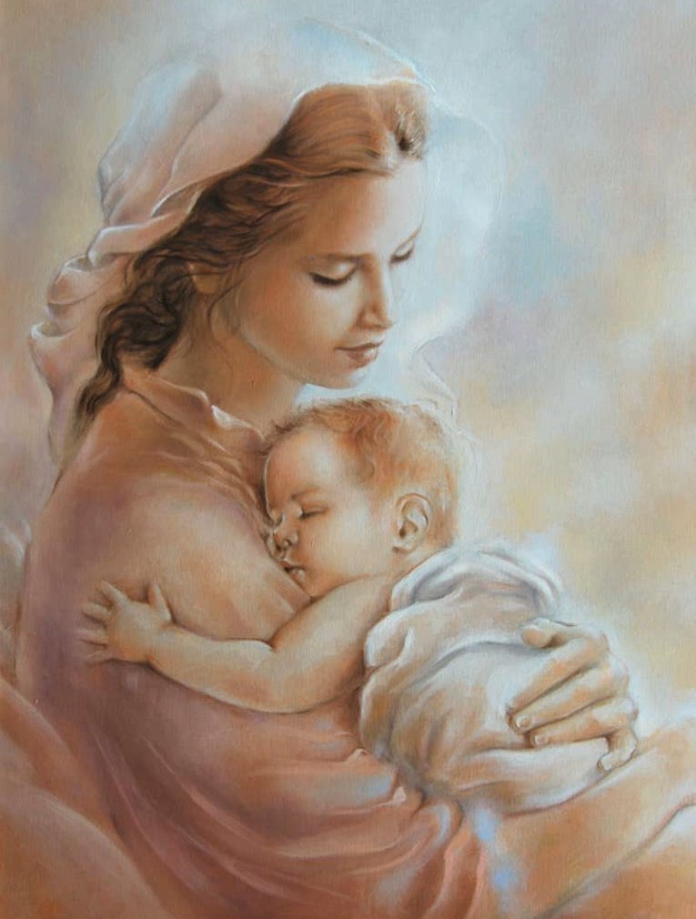 Мать т дитя. Польская художница Alicja Pawlowska. "Мать и дитя", ок. 1782. Мать и дитя. Образ матери.