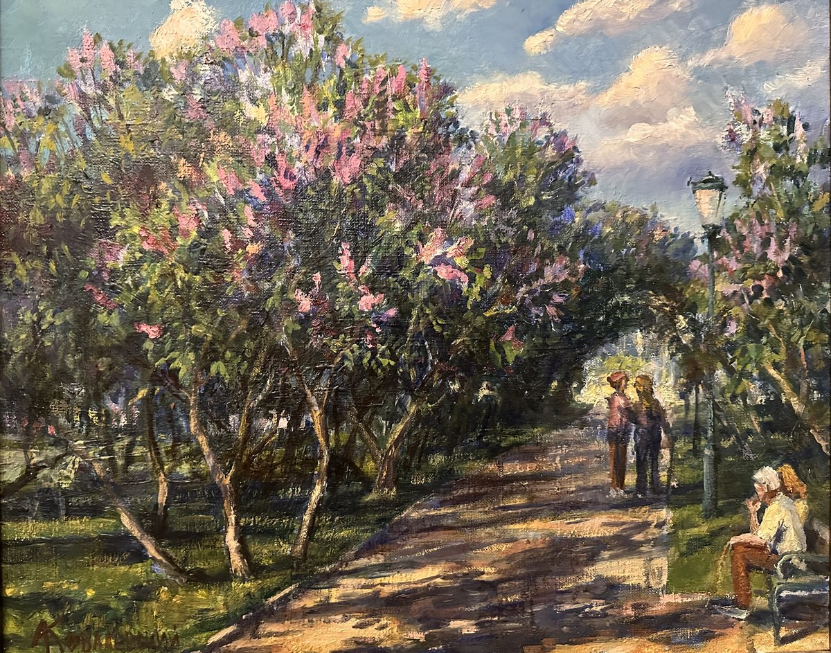 Сиреневый сад по картине Ковалевского Андрея - сирень сад - оригинал