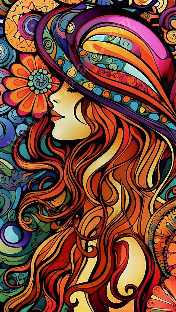 дама - арт - оригинал