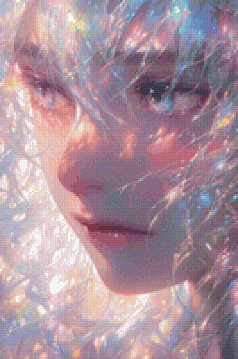 Лицо в ярких лучах - лицо, солнце, аниме - предпросмотр