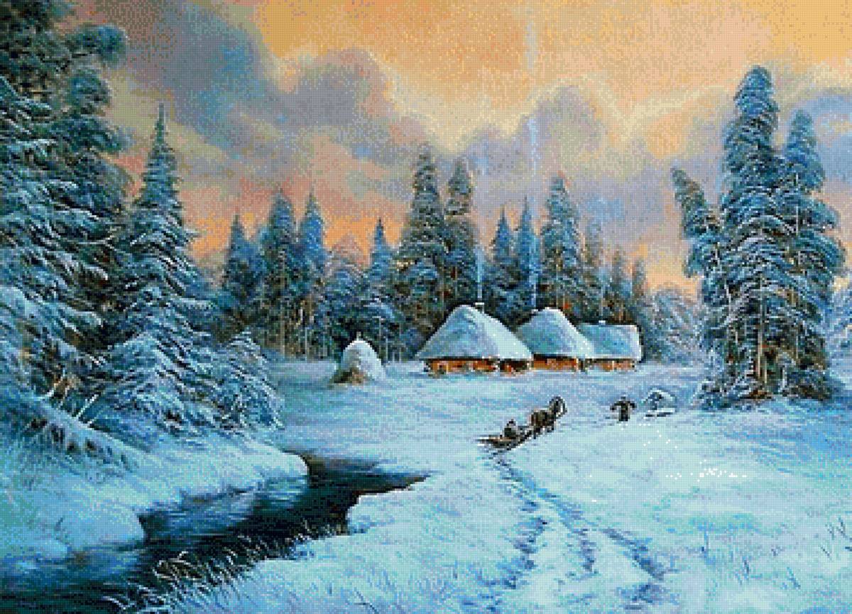 №2758670 - повозка, деревня, зима - предпросмотр