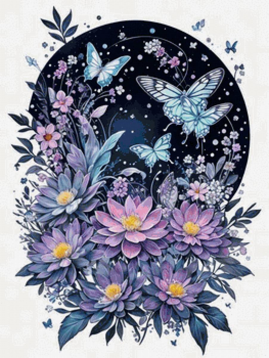 цветы - панно - предпросмотр